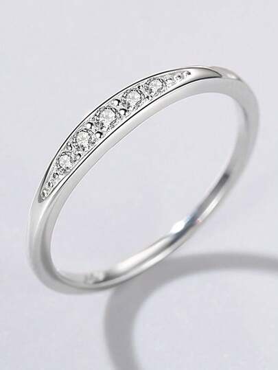 טבעת כסף סטרלינג S925 מינימליסטית דקה 1pc, עיצוב נישה אלגנטי יוקרתי מתאים ללבוש יומיומי של נשים, מסיבות, חתונות ואירועים אחרים כמתנה