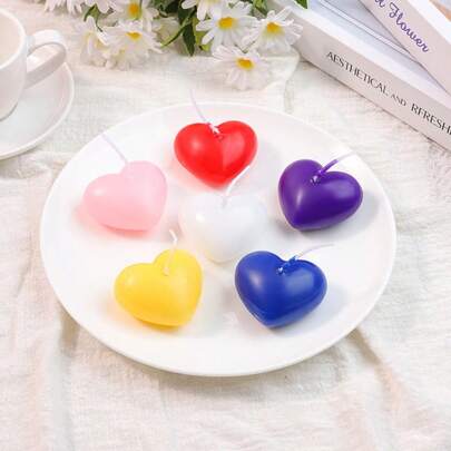 心形漂浮蜡烛和球形漂浮蜡烛，香氛蜡烛，营造浪漫氛围，适用于婚礼、酒店、餐厅和家居装饰，颜色随机发货