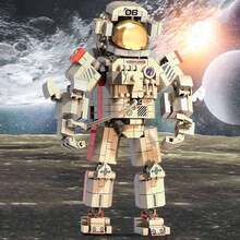 999pcs Astronaut Building Blocks Toy, Space Dawn Mecha Model Kit, Birthday Gift For 14+ Years Old, Challenging Decoration - Multicolor - View 14