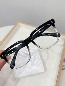 1 chiếc kính nữ gọng vuông đen đơn giản, phong cách retro, phù hợp để đeo hàng ngày và chụp ảnh đường phố. - Nhiều màu - Xem 9
