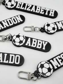 Personalisierter Fußball Schlüsselanhänger: 3D gedruckter Kunststoff-Anhänger - Verschiedenfarbig - Übersicht 8