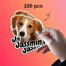 1/4/10/20/50/100张定制宠物照片贴纸，可定制宠物名字贴纸，个性化宠物（狗和猫）照片名字贴纸，模切防水乙烯基贴纸，适用于装饰笔记本电脑、水瓶、手机壳，是周年纪念日、情人节、母亲节、婚礼、乔迁之喜的理想礼物，也是展示柜装饰、家居装饰、氛围营造、个性化标签、墙纸贴纸、儿童活动的理想选择。 - Only photos + text - 查看 21