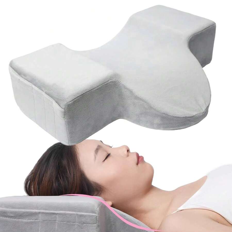 Eyelash Extension Neck Pillow, Ergonomic Eyelash Support Pad, Neck Correcting Pillow With Removable Pillowcase, Professional Eyelash Artist Tool, Comfortable SPA Accessory For Clients During Eyelash Extension Process - Multicolor - View 1