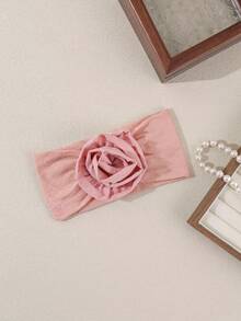 Solid Color Fashion Rose Flower Baby Headband, Soft & Comfortable Infant Hair Accessories - Multicolor - View 13