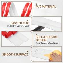 1pc 0.78" X 118.11" Flexible Corner Guard Strips - Adhesive Wall Ceiling Edge Protector, Durable Plastic Decorative Trim, Home Decor Use, Easy Install No Tools Needed, Suitable For Desk Corners, Furniture Edges, Wall Corners, Angled Corners - 2cmx3meters - View 6