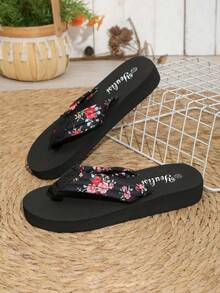 Sandal Jepit Wanita - Sandal Jepit Kasual Ringan dan Nyaman - Sandal Pantai - Hitam - View 6