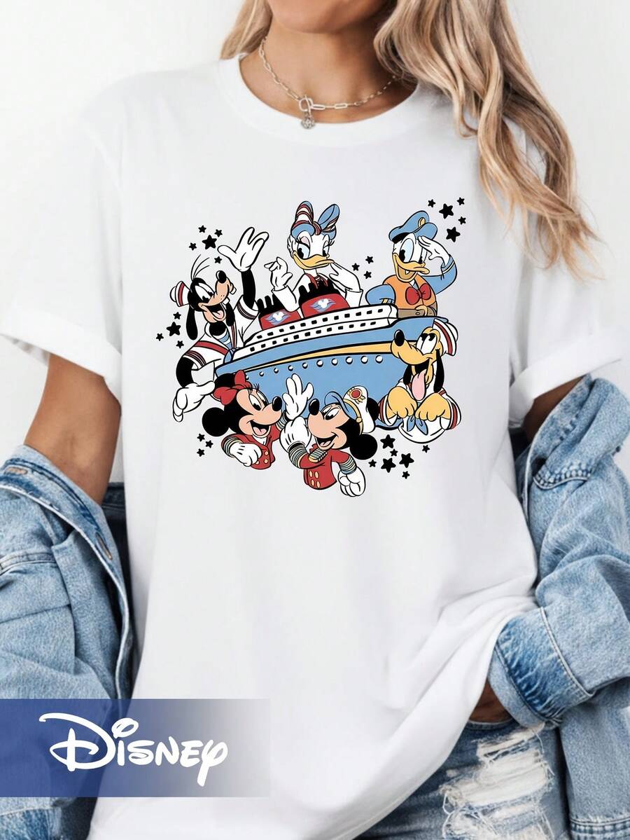 Disney Mickey Summer Beach Shirt - 白色 - 查看 1
