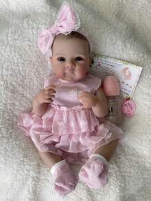 Bettie Doll head 1-4 18吋全身柔軟乙烯基Betty重生娃娃，解剖構造正確女嬰，手作新生兒娃娃，附彩繪頭髮，兒童陪伴理想生日禮物 - Reborn Baby - 查看 12