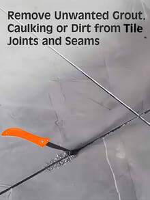 1pc Ceramic Tile Cleaning Hook Knife Heavy-Duty Metal Removal Tool - A Durable, Lightweight, And Foldable Garden Weeder For Pathways And Lawns - View 2