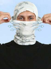 1pc Or 2pcs Camouflage Balaclava Hat, Breathable Quick-Dry Sun Protection Dust-Proof Military Full Face Mask, Suitable For Cycling - Multicolor - View 8