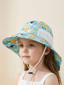 1-2岁/3-5岁/6-10岁儿童户外防晒帽，透气面罩遮阳帽，可拆卸渔夫帽，夏季保暖 - 1PC - 查看 26