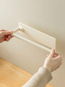 1pc Kitchen Paper Towel Holder, Wall Mounted No Drilling Required, Suitable For RV - Perfect For Kitchen And Bathroom Storage, Can Hold Rolls, Cling Wrap And Towels - Durable And Long-Lasting - Multicolor - View 8
