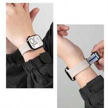 Magnetic Buckle Strap Compatible With Apple Watch Band Ultra 2 3 49mm 45 44 40 41 42mm-46mm Silicone Bracelet Ultra Series 10 7 6 3 8 9 Smart Watch Replacement Strap - Multicolor - View 6