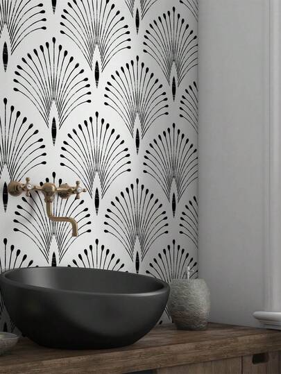 OUTANA 1 Roll PVC Home Decor Shower Wall Decal & Trim Wallpaper Bohemian Floral Self-Adhesive Leaf Wallpaper, Removable Waterproof Moisture-Resistant Oil-Resistant Easy-Clean Tool & Home Renovation Bathroom Installation Wall Sticker, Suitable For Kitchen Splashback, Bathroom, Cabinet Drawers Room Decor Wall Decal Birthday Graduation Gift Wallpaper Room Decor Wall Decoration. Spring Decor Items, Refresh Your Home, Holiday Decor Stickers