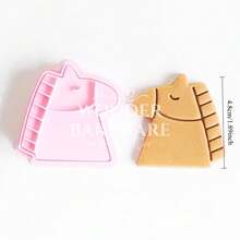 Animal Pony Cookie Cutters Cute Horse Shape Biscuit Mold Fondant Embosser PLA Cake Decorating Tools Baking Supplies - Pink - View 14
