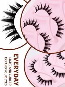 5对漫画风格透明A字尖头小恶魔假睫毛，自然卷翘，适合角色扮演，可用于延长漫画眼妆，长度10-15毫米 - 查看 2