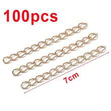 100条50毫米/70毫米金属延长链，无扣，可调节项链/手链链，适用于DIY珠宝制作 - 100pcs - 查看 18