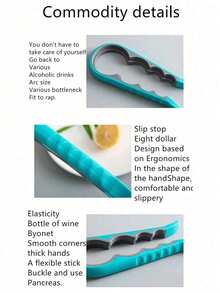 1/2pcs Multi-Function 4-In-1 Can Opener, Bottle Opener, Jar Opener, Easy To Use For Children And Elderly, Efficient Kitchen Tool To Easily Open Cans And Bottles, Time-Saving - View 4