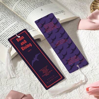 2pcs PET Printed Bookmarks, Exquisite And Beautiful Patterns, Durable And Elegant, Unique Design Suitable For Daily Use Or Collection. The Best Gift For Back To School Season, Whether For Personal Use Or Gifting To Family And Friends, It Is A Unique And Practical Gift Choice, Adding Atmosphere And Fun To Reading Time (Random Color Tassels)