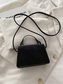 2026 Spring New Retro Matte Shoulder Bag, Fashionable Chic One Shoulder Underarm Crossbody Bag - Black - View 9
