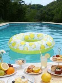 Lemon Shaped Thick Double Air Chamber Adult Swim Ring, Suitable For Water Entertainment, Beach Vacation, Beach Play, Beach Party, New Year Gift, Valentine's Day Gift - Multiple Styles - View 5