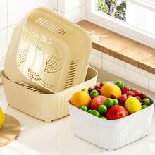 Plastic Colander-Colander For Kitchen With Drip Bowl, Plastic Strainer For Fruit, Berry, Vegetable And Pasta, Dishwasher - L - View 8