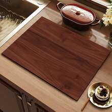 1pc Multi-Purpose Wood Grain Pattern Mat, Suitable For Various Occasions Such As Washing Machine, Coffee Maker, Dining Table - Multicolor - View 5