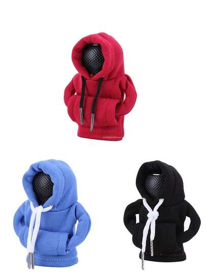 Car Shift Knob Hoodie Cover - Mini Sweatshirt Gear Shift Protector, Anti-Sweat Auto Interior Decor For Universal Gear Shifter, Creative Car Interior Accessory