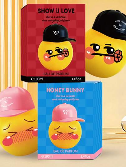 2026新款创意趣味表情无焰香氛100ml | SHOW U LOVE/HONEY BUNNY系列 | 卡通棒球帽设计 | 趣味香氛装饰 | 生日节日创意礼物 | 卧室客厅清新空气 | 持久留香扩散器小众产品