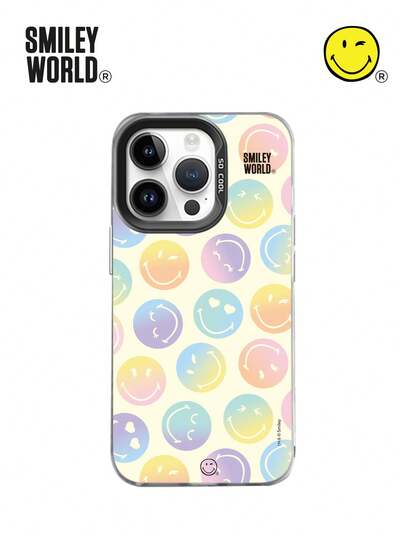 Smiley World SmileyWorld® | 1pc Shock-Absorbing Full Coverage TPU Material Phone Case, Gradient Smiley Pattern, IMD Matte Finish, Compatible With IPhone 16, 15, 14, 13, 12, 11 Pro Max, Suitable For Holiday Gifts, Commuting, And Daily Drop Protection With Stylish Design