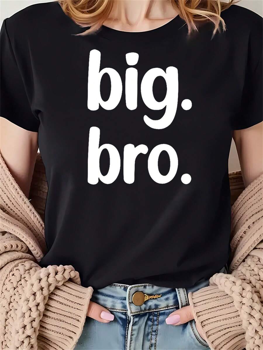 Big Bro Shirt, Big Brother Announcement Shirt Promoted To Big Brother Shirt Big Brother Shirt Big Brother T-Shirt Only Child Expiring - Negro - Ver 1