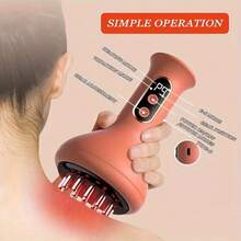 1200mAh 便携式 USB 供电背部和腰部按摩器，带电动深层组织按摩和刮痧工具 - 彩色 - 查看 11