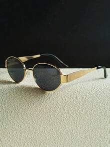 2025 Retro Brand Fashion Polygonal Women's Fashion Glasses, Unique Metal Frame Punk Style Glasses, Beach Accessories, Basic Women's Glasses, Autumn/Winter Outfit, Business Casual, Summer Beach Vacation, Outdoor, Travel Gift - Multicolor - View 9