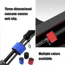2pcs/Set Rubber Fishing Rod Sleeve Combo, Elastic Rod Tip Protector, Multi-Directional Winding, Outdoor Fishing Accessory, Storage Strap - Multicolor - View 4