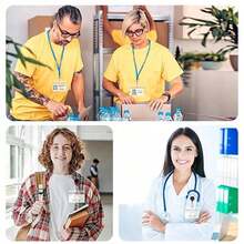 10pcs/Pack Extra Thick ID Card Holder, Heavy Duty Waterproof Transparent PVC Horizontal Sleeve, Resealable, 10pcs Set - Horizontal10pack - View 7