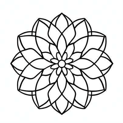 Mandala Series Coloring Book, Featuring Multiple Symmetrical Mandala Line Drawings On The Inner Pages, With Clear And Bold Lines, Suitable For Beginners And All Ages To Color, Allowing One To Relieve Stress And Gain Healing Through Symmetrical Aesthetics.