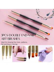 1支装亚克力美甲笔，美甲彩绘笔，美甲点彩工具套装，美甲勾线笔，美甲除尘笔，适合初学者和美甲沙龙家庭使用 - 彩色 - 查看 4