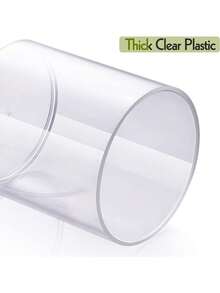 Set Of 3 Clear Plastic Dispensers For Swabs, Featuring A Lid. Ideal For Storing Balls, Dental Floss, And Other Bathroom Essentials, Helping To Keep Your Space Organized - Clear - View 4