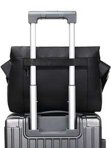 Functional Style Messenger Bag, Men's Casual Shoulder Bag, Large Capacity Commuter Crossbody Bag - Multicolor - View 6