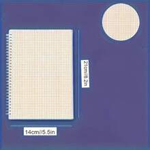 7pcs Notebook Set (1 Notebook + 6 Pens), 1pc 80 Sheets/160 Pages A5 Grid Notebook Made Of Thick Paper, Elegant A5 Spiral Notebook Suitable For Office, Note-Taking, Sketching, Drafting, Agenda, Drawing And Writing - Grid - View 8