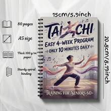 1 Book Tai Chi Walking Advanced Edition | 28-Day Plan, 10 Minutes Practice Daily, Progressive Illustrated Movements Help Improve Balance And Overcome Fear Of Falling | Spiral Bound, Paperback - Tai Chi 28-day Plan - View 3