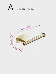 1个免钻孔不锈钢毛巾环，椭圆形毛巾架，浴室壁挂式毛巾架套装 - 查看 16