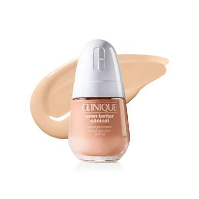Clinique 倩碧匀净卓效修护精华粉底液 SPF 25 #61 象牙白 30毫升/1盎司 | 全效遮瑕保湿粉底液 | 哑光妆效 | SPF 25 广谱防晒 | 蕴含维生素C、水杨酸和玻尿酸 | 控油 | 适合油性肌肤