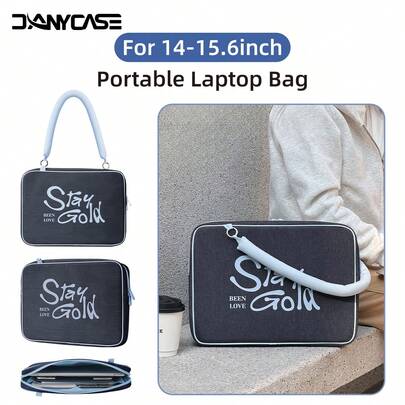 DANYCASE Laptop Sleeve Bag, Suitable Compatible With Macbook Pro 13.3", 14", 15", 15.6", Portable Shoulder Messenger Bag