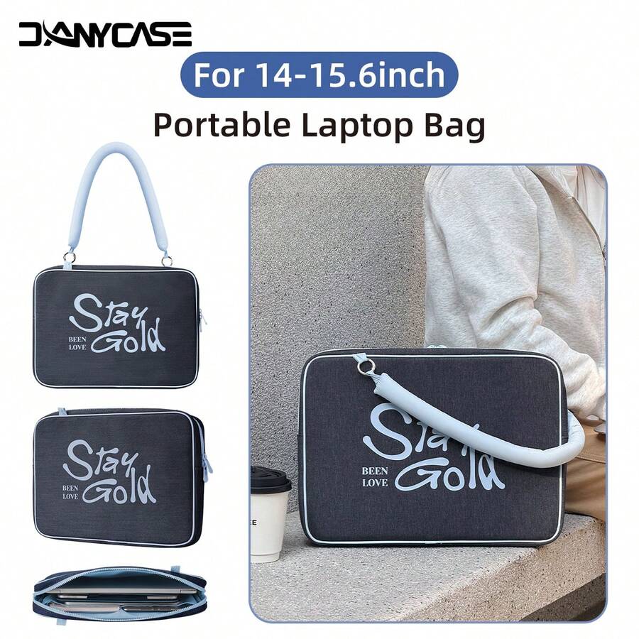 DANYCASE Laptop Sleeve Bag, Suitable Compatible With Macbook Pro 13.3", 14", 15", 15.6", Portable Shoulder Messenger Bag