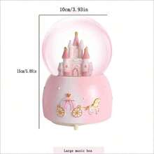 1pc New Princess Castle Crystal Ball Music Box, Glowing Snowfall Gift, Girls Birthday Present, Home Decor[Battery Not Included] - Star - View 8