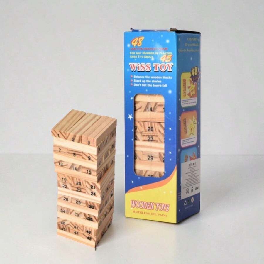 Juego de Torres de Madera - Multicolor - Ver 1