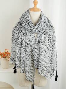 1pc New Women's Long Scarf, Fashion Beach Shawl, Seasonal Printed Headscarf 180*85cm, Suitable For Travel And Daily Use, Casual Polyester Fabric - Multicolor - View 7