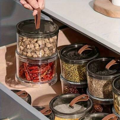 1pc Multi-Purpose Kitchen Storage Container For Grains, Cereals, Snacks & Seasonings – Suitable For Fridge, Countertop & Cabinets
