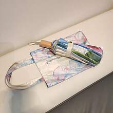 Vintage Floral Aluminum Alloy Frame Colorful Coating UV Protection Folding Umbrella, Outdoor Universal Travel Essential - Chinese Retro Floral 24-rib - View 10